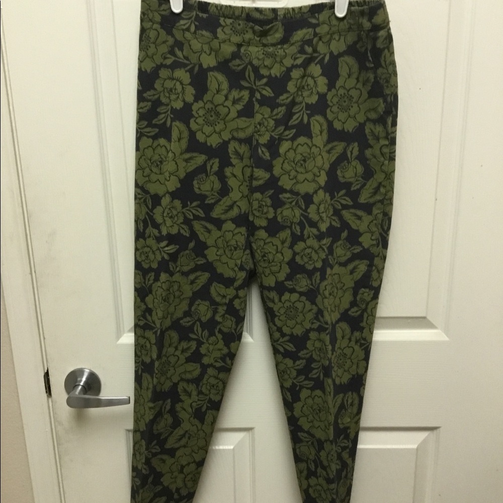Isaac Mizrahi 24/7 Floral Damask ankle pant SZ 10